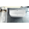 Foshan usine vente directe salle de bain coin grand spa baignoire / mat finition solide surfacec baignoire d&#39;angle